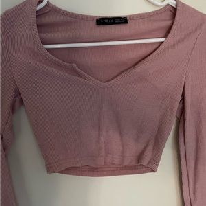 blush pink long sleeve